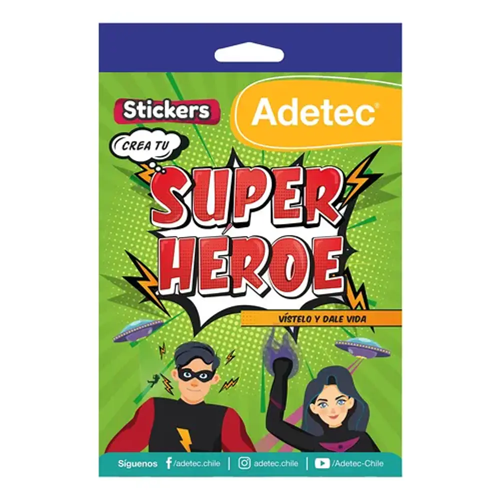 BLOCK DE STICKERS CREA TU SUPER HÉROE