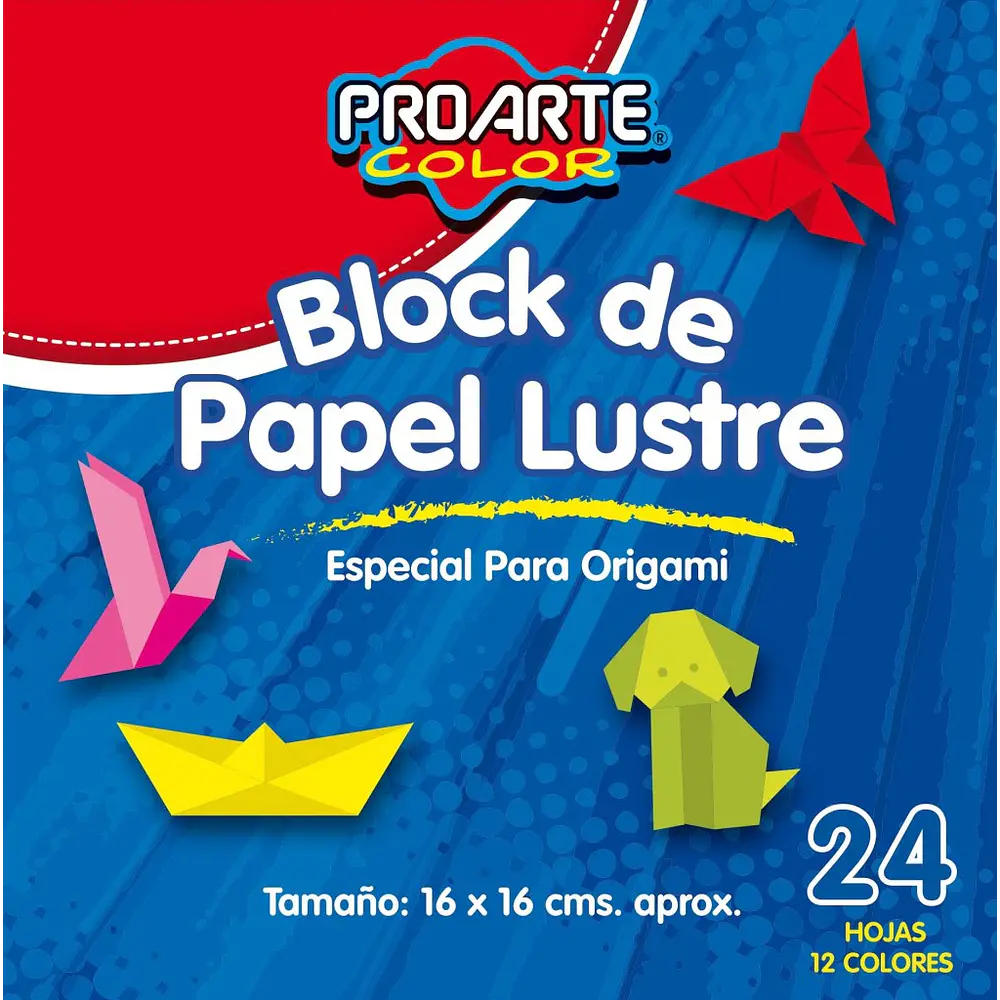 BLOCK PAPEL LUSTRE 16X16 - PROARTE