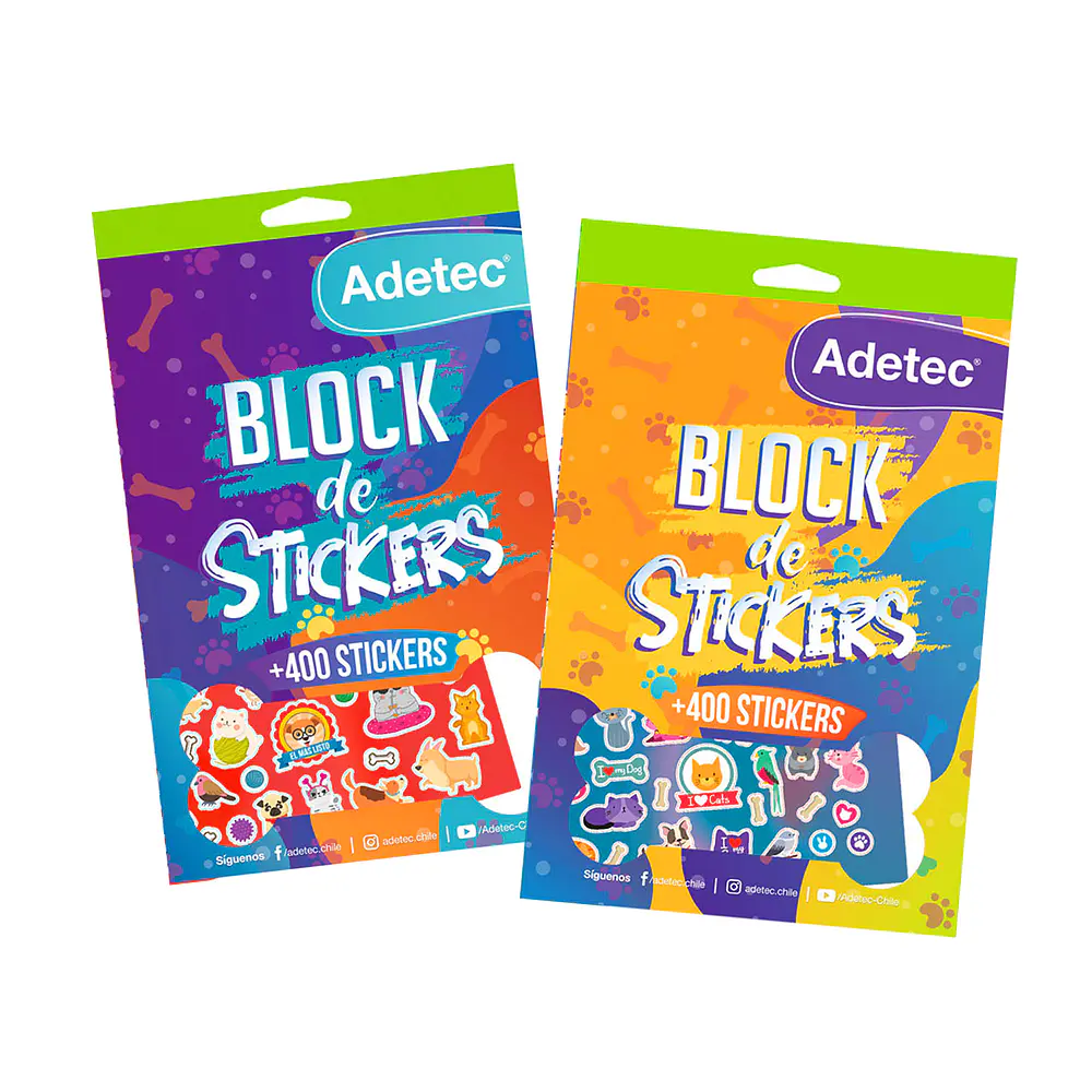 BLOCK DE STICKERS MASCOTAS