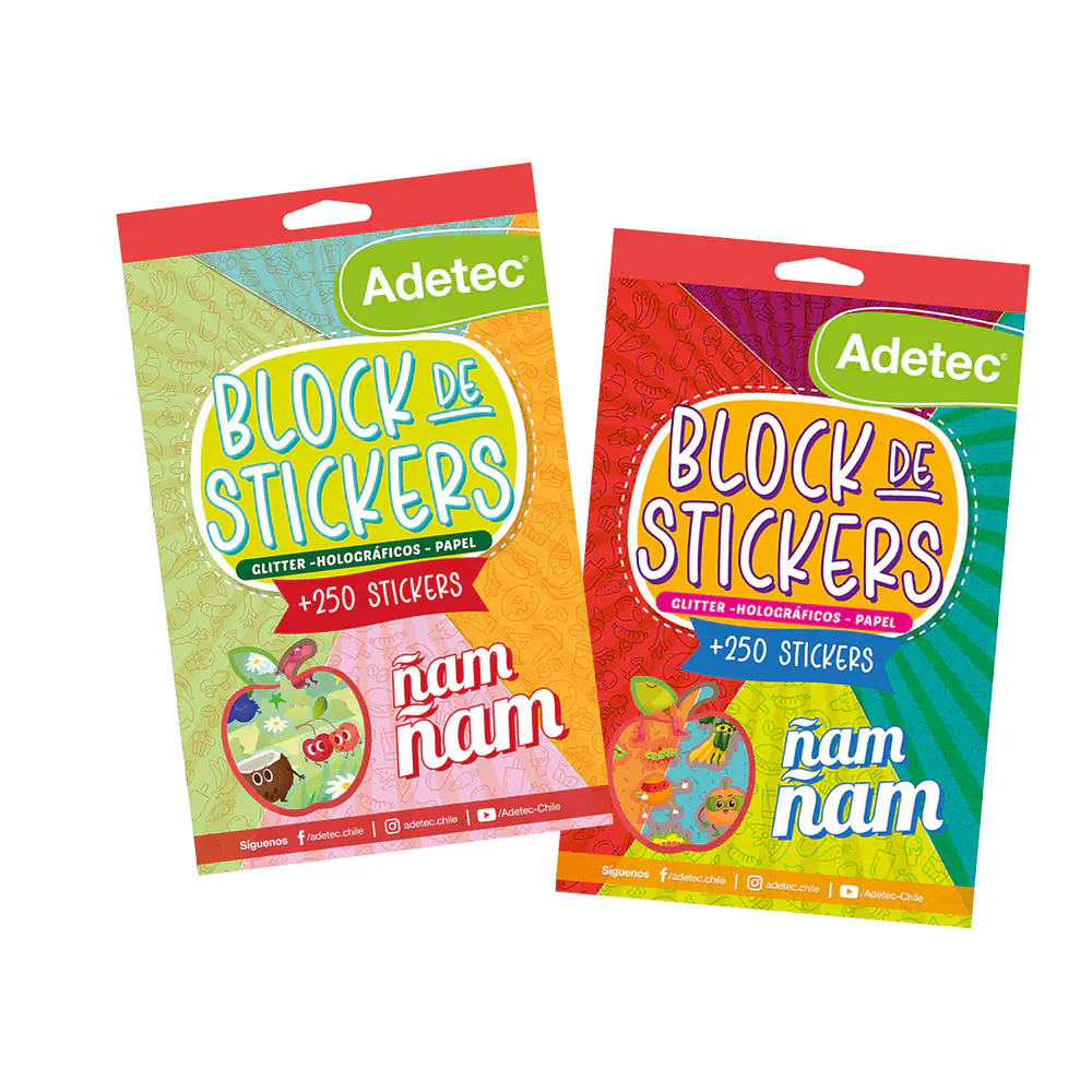 BLOCK DE STICKERS ÑAM ÑAM