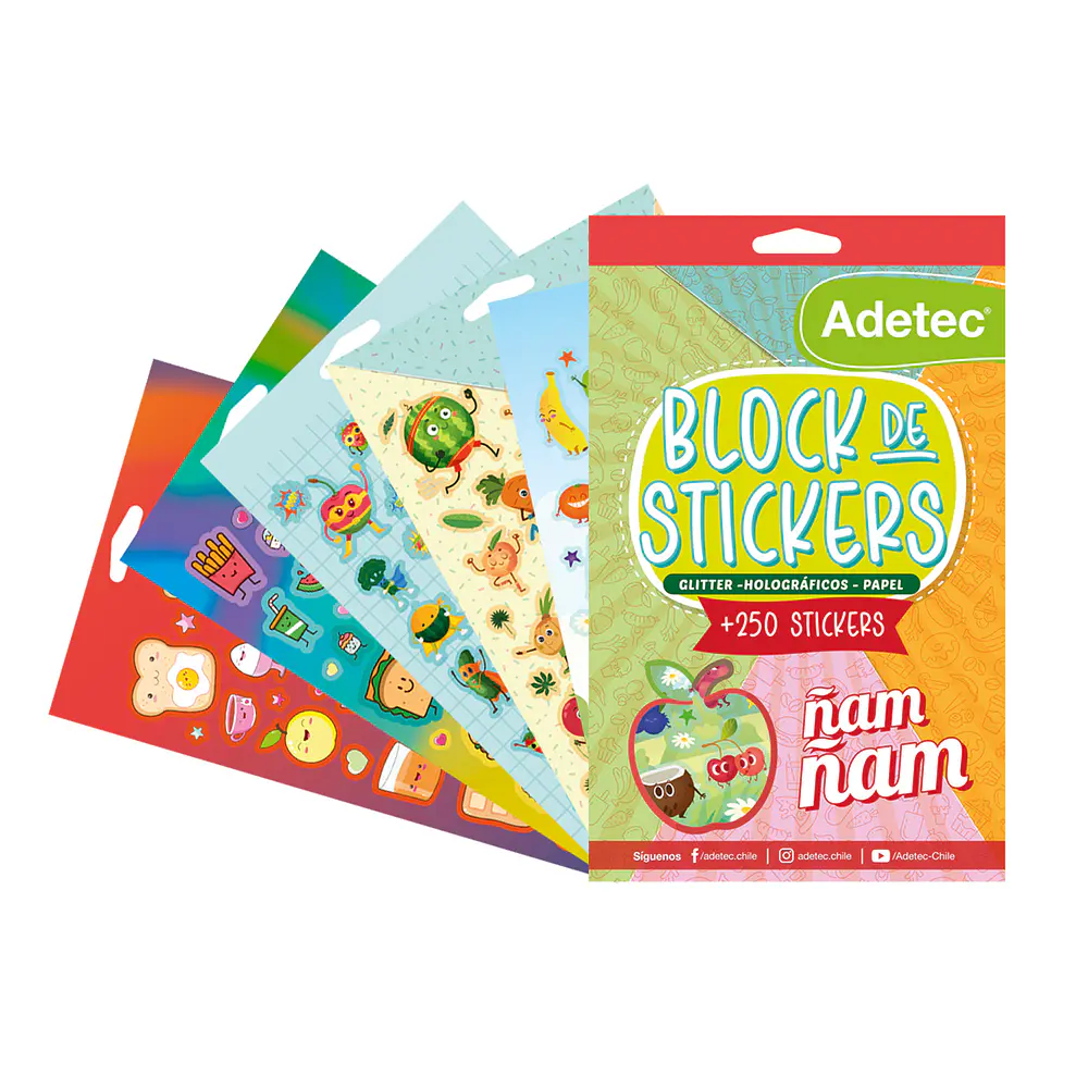 BLOCK DE STICKERS ÑAM ÑAM