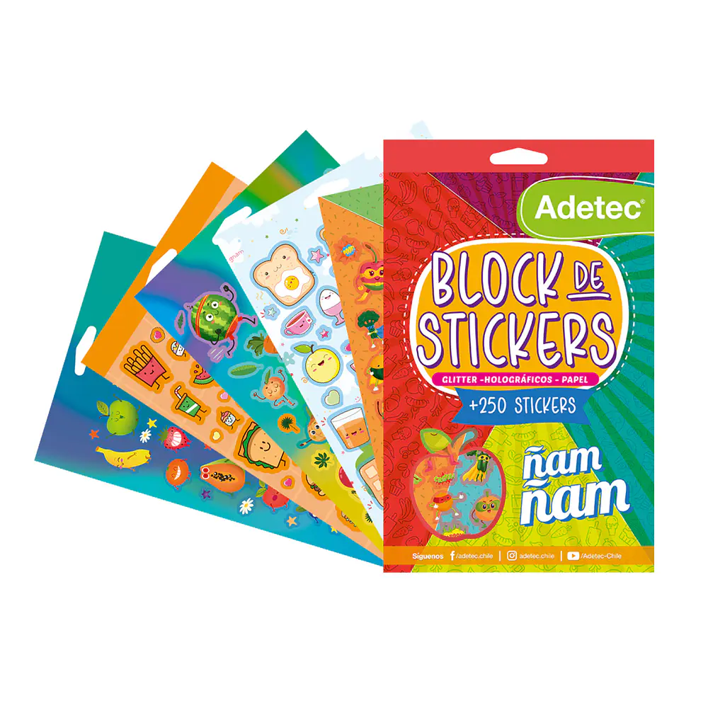 BLOCK DE STICKERS ÑAM ÑAM