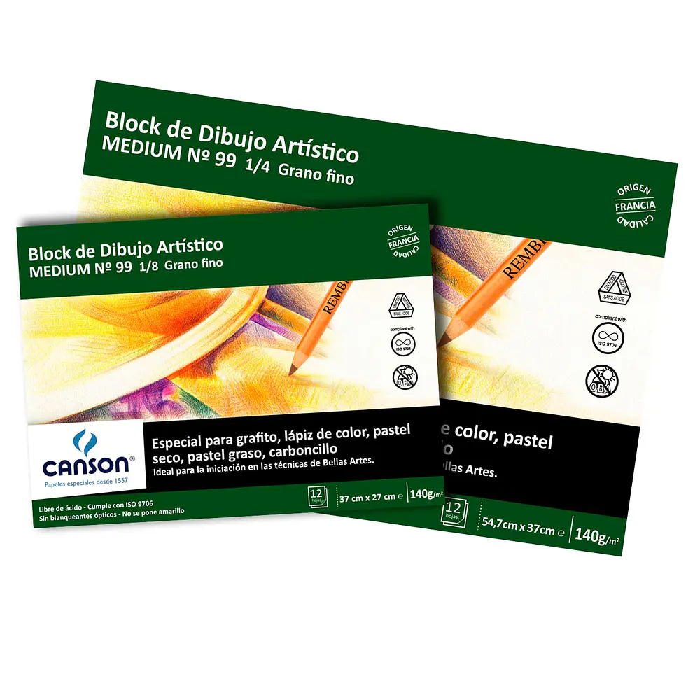 BLOCK DIBUJO CANSON 1/8 140GRS.