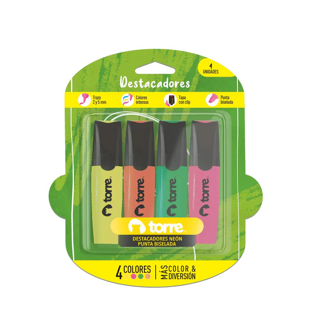 BLISTER DESTACADORES NEON 