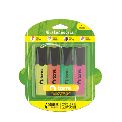 BLISTER DESTACADORES NEON 