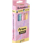 DESTACADORES 6 COLORES PASTEL