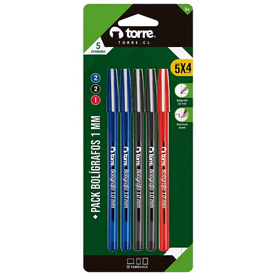 SET LAPICES DE PASTA X 5 UNDS