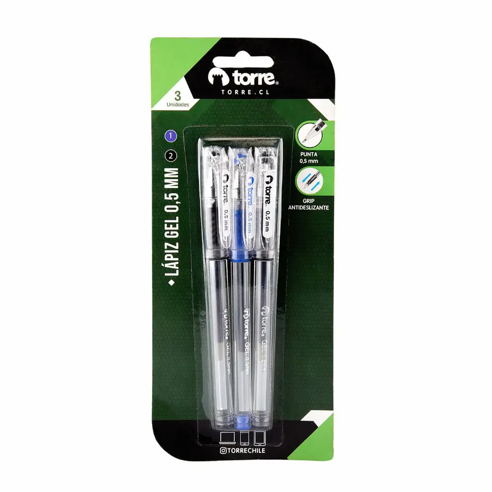 BLISTER 3 LAPIZ GEL 