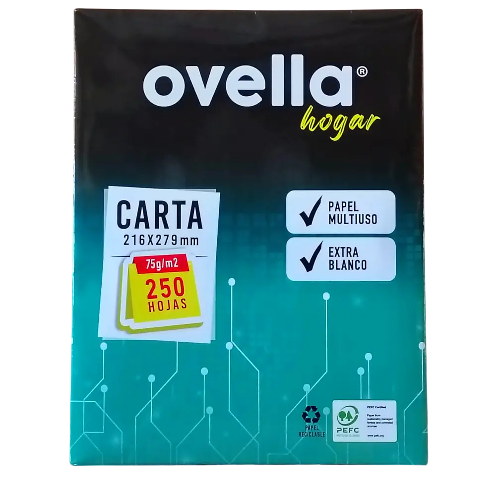 RESMA CARTA HOGAR 75GRS 250 HOJAS
