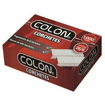 CORCHETES 26/6 POR 1000 UNIDADES