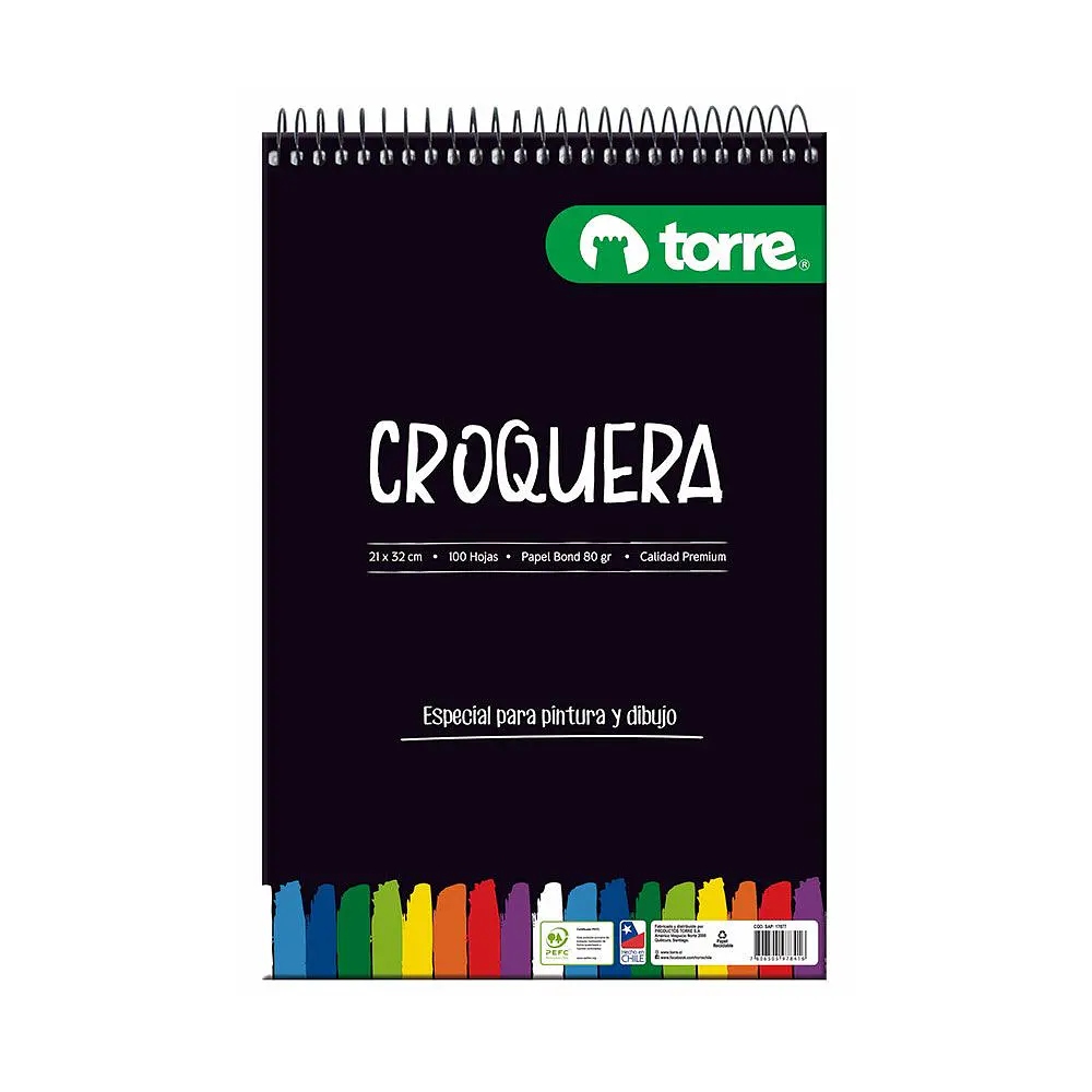 CROQUERA 21X32 100HOJAS OFICIO IMAGIA TORRE