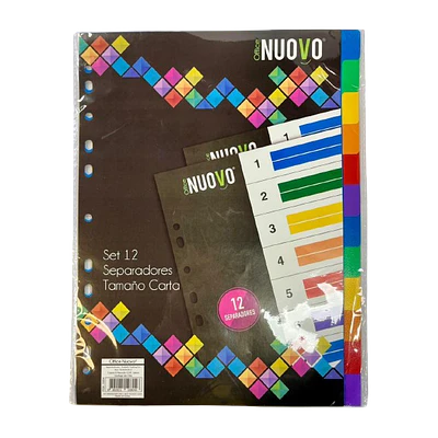 SEPARADOR VINIL CARTA 12 DIVISIONES