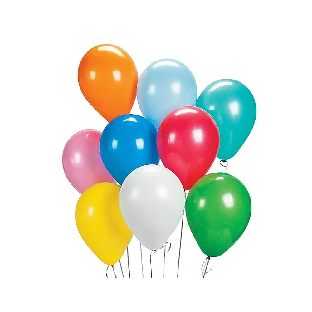 GLOBO N°12 STANDAR 50 UNID COLORES SURTIDOS BIG PARTY