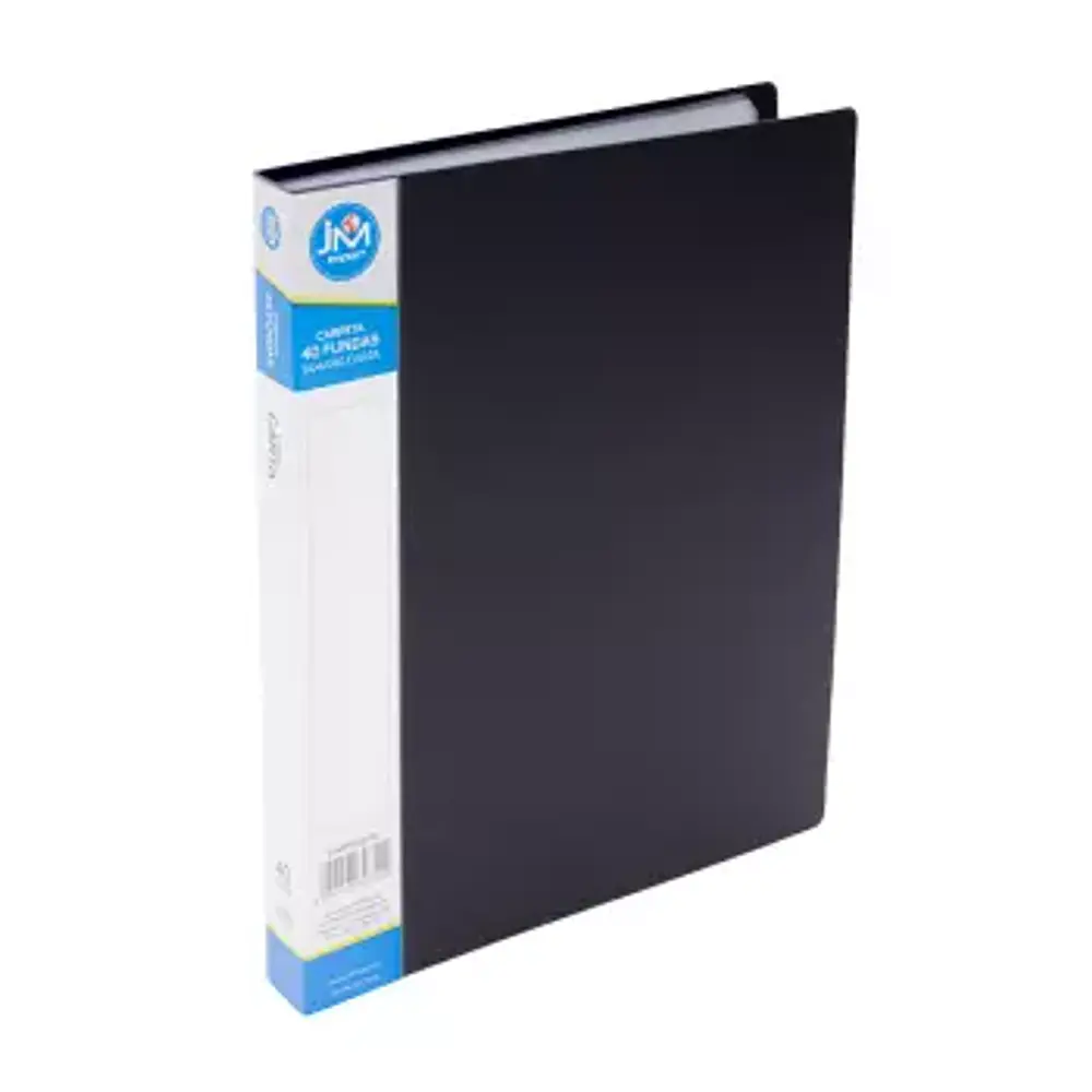 CARPETA 40 FUNDAS CARTA NEGRA