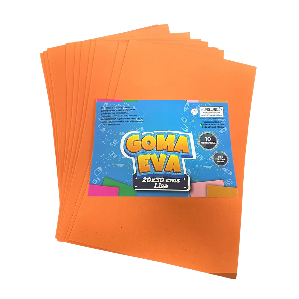 SET DE GOMA EVA LISA 20x30 CMS. - DIFERENTES COLORES