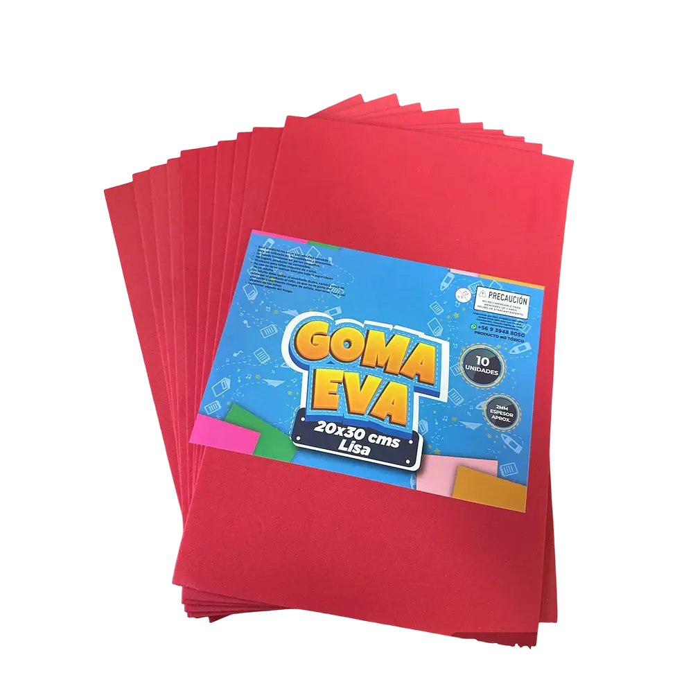 SET DE GOMA EVA LISA 20x30 CMS. - DIFERENTES COLORES