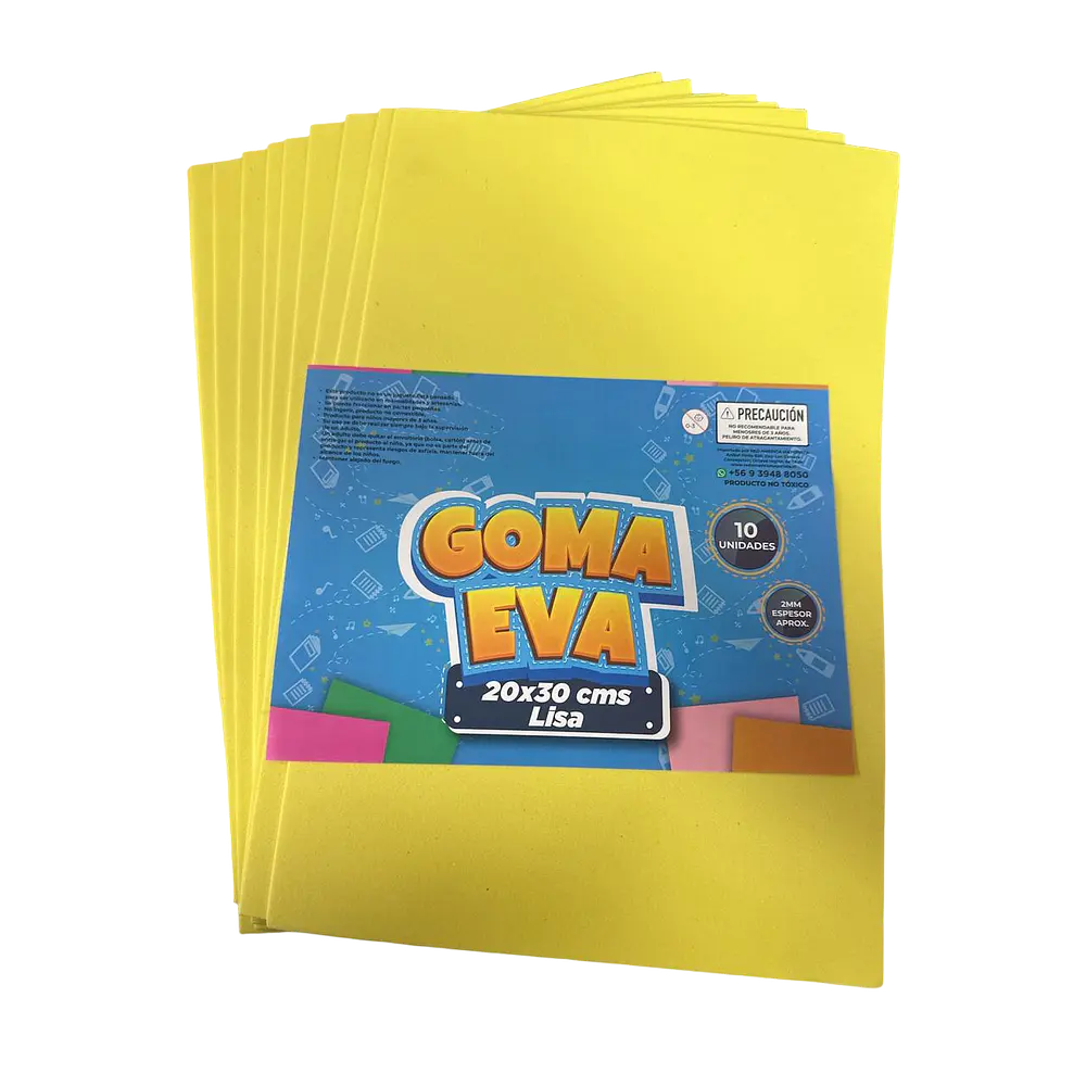 SET DE GOMA EVA LISA 20x30 CMS. - DIFERENTES COLORES