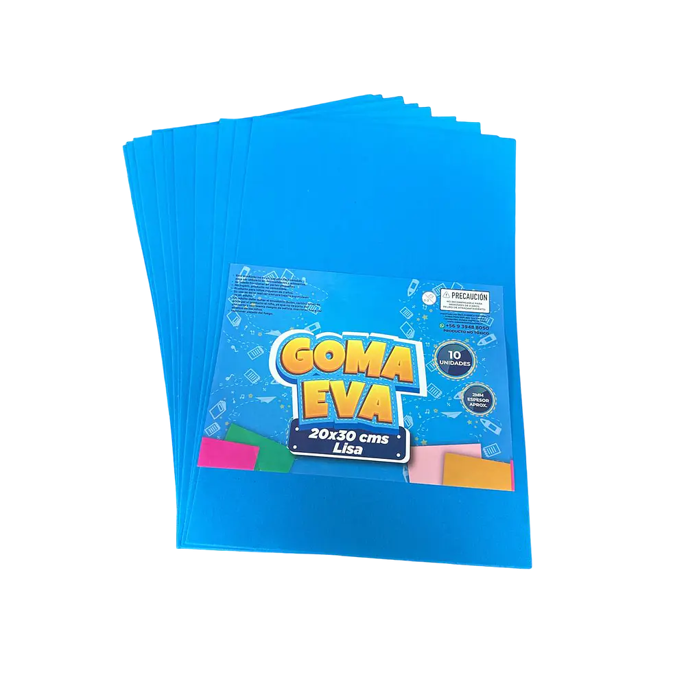 SET DE GOMA EVA LISA 20x30 CMS. - DIFERENTES COLORES