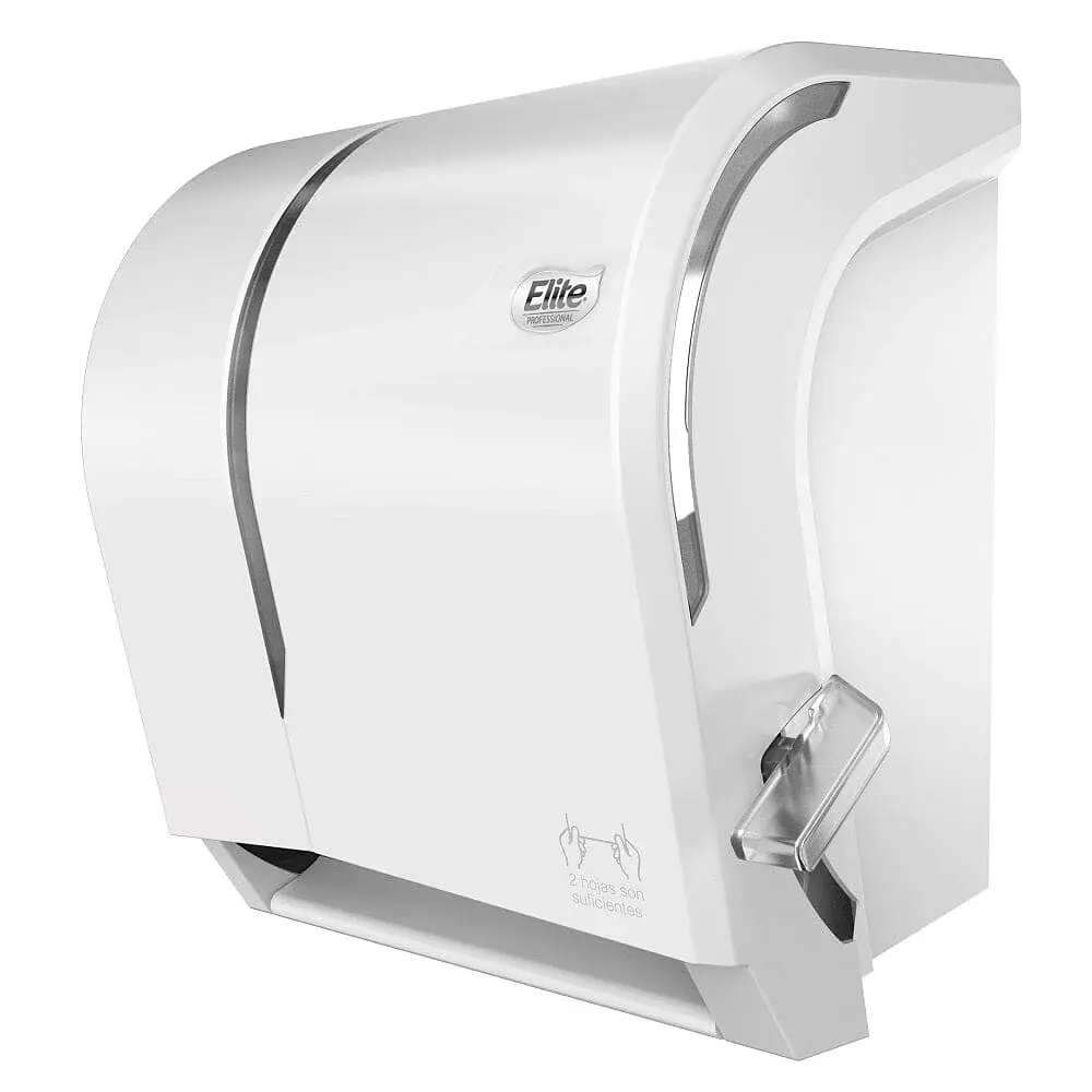 DISPENSADOR TOALLA PALANCA BLANCO
