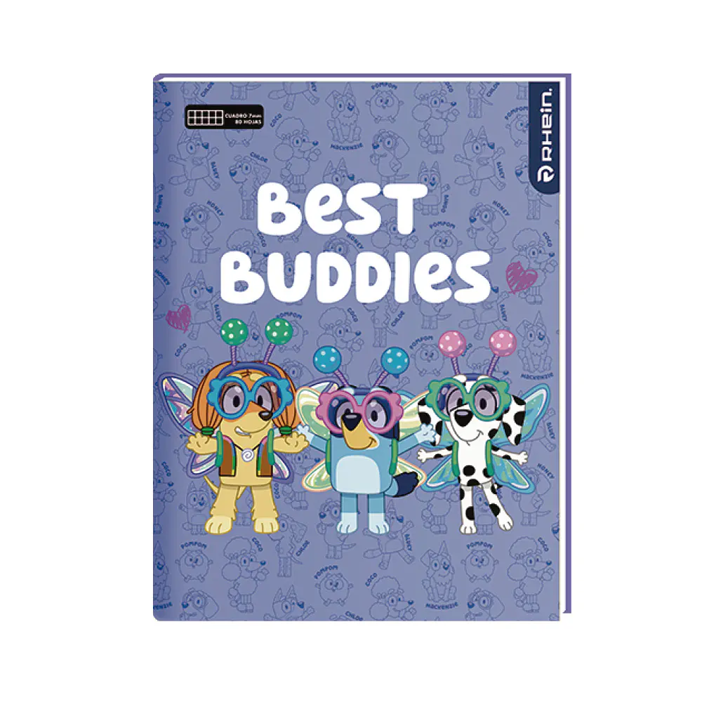 CUADERNO COLLEGE 80 HOJAS MAT 7MM BLUEY 