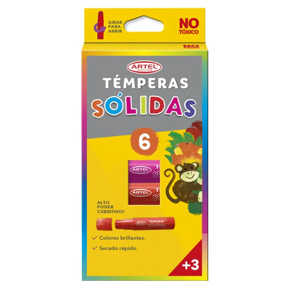 TEMPERA SOLIDA 6 COLORES