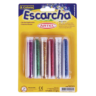 BLISTER ESCARCHA 6 COL.3 GRS.