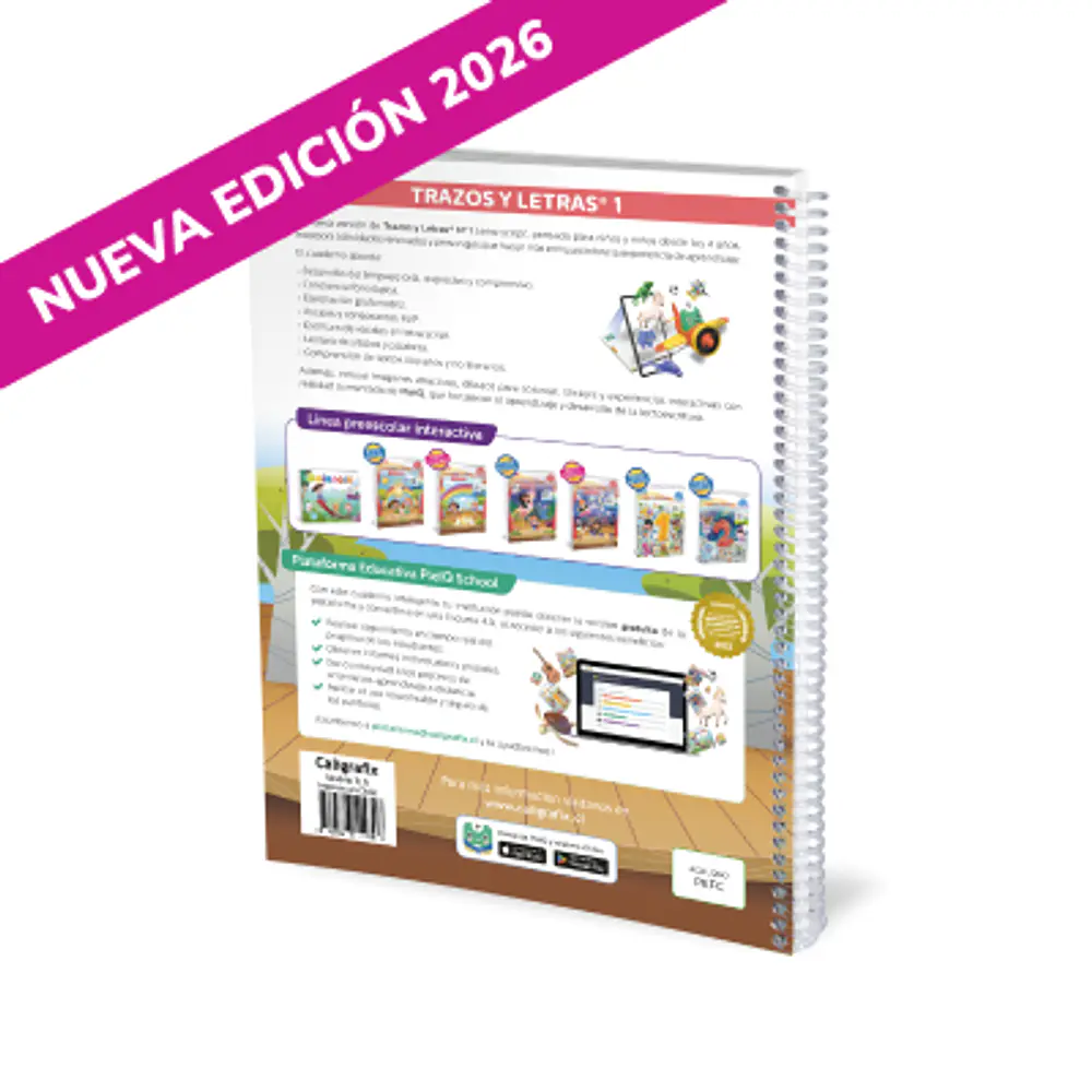 CUADERNO CALIGRAFIX TRAZOS Y LETRAS Nº 1 PRE-KINDER