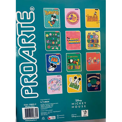 CUADERNO UNIV. 100 HJS MICKEY MOUSE