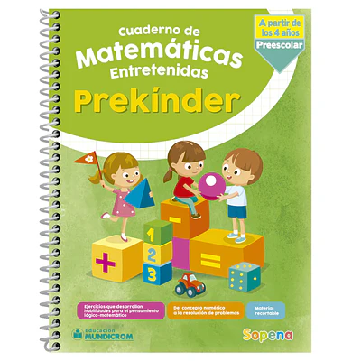 MATEMATICAS ENTRETENIDS DESDE 4 AÑOS PRE-KINDER - SOPENA
