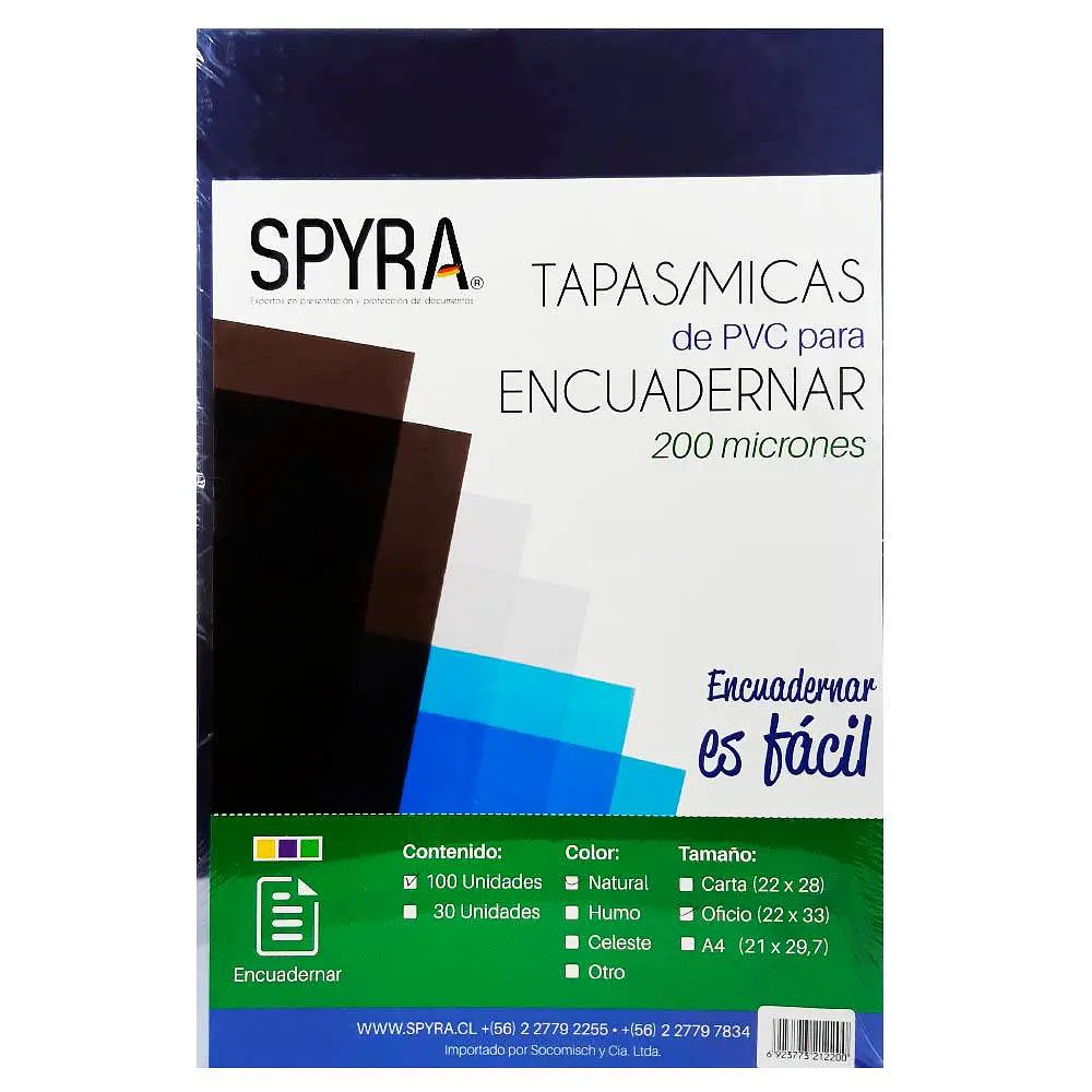MICA OFICIO SPYRA 200 MICRONES - DIFERENTES COLORES