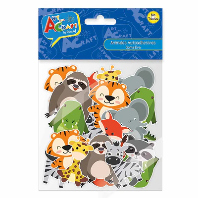 ANIMALES GOMA EVA AUTOADHESIVO 32PCS