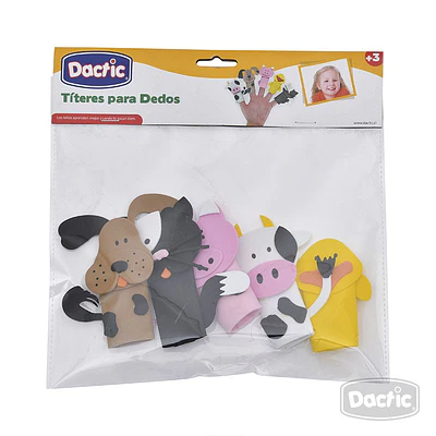 TITERES PARA DEDOS ANIMALES X 5 UNIDS