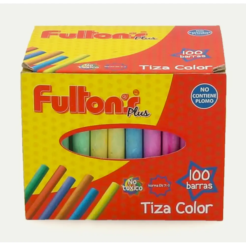TIZA COLOR 100 UNIDADES EN CAJA 