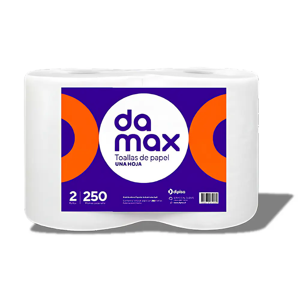 TOALLA DE PAPEL 250 MTS POR  2 UNIDADES