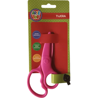 TIJERA ESCOLAR 13CM PLÁSTICA DISEÑO/COLORES