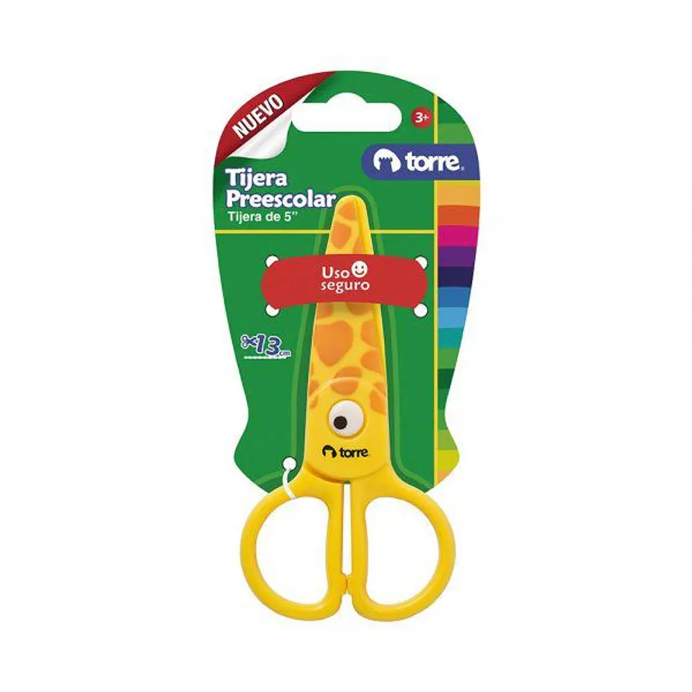 TIJERA PREESCOLAR 5" CON DISEÑO TORRE