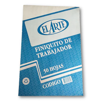 FORMULARIO FINIQUITO TRABAJADOR 50 HOJAS