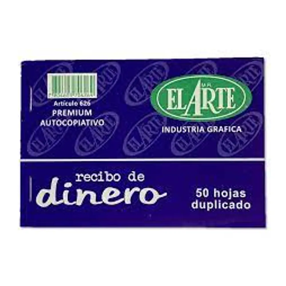 FORMULARIO RECIBO DINERO 50 HOJAS DUPLICADO