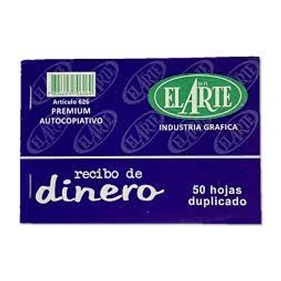 FORMULARIO RECIBO DINERO 50 HOJAS DUPLICADO