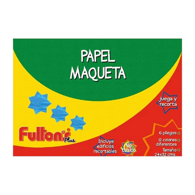 CARPETA PAPEL MAQUETA 12 DISEÑOS 6 HJS.