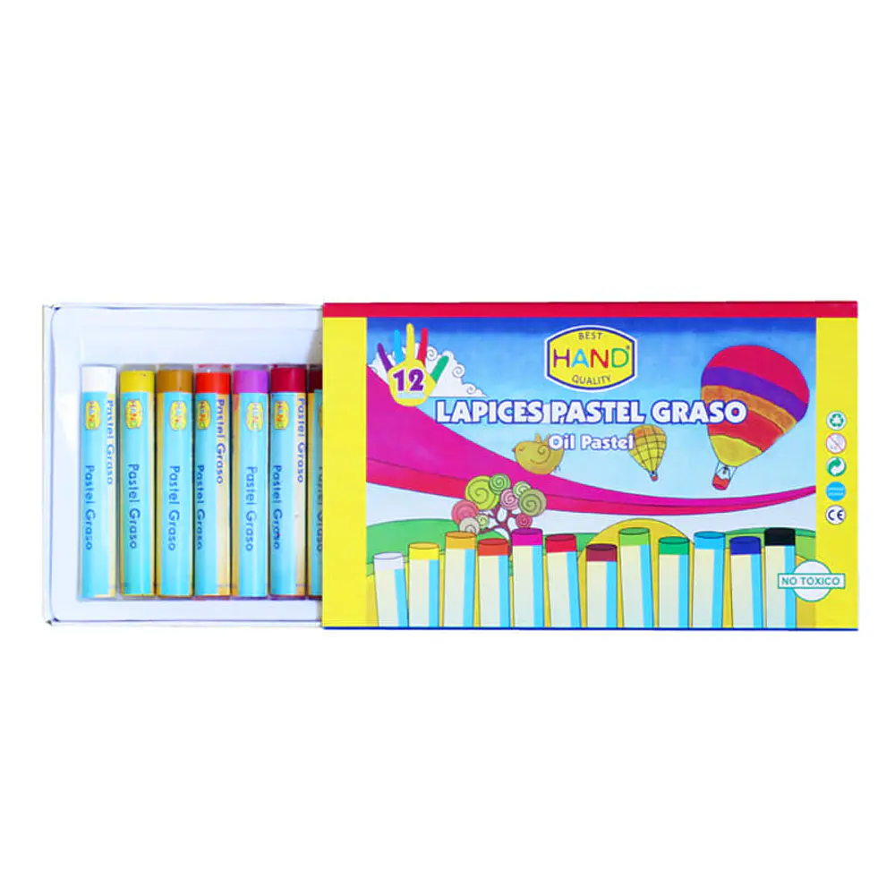 LAPICES PASTEL GRASO OLEO 12 COLORES 
