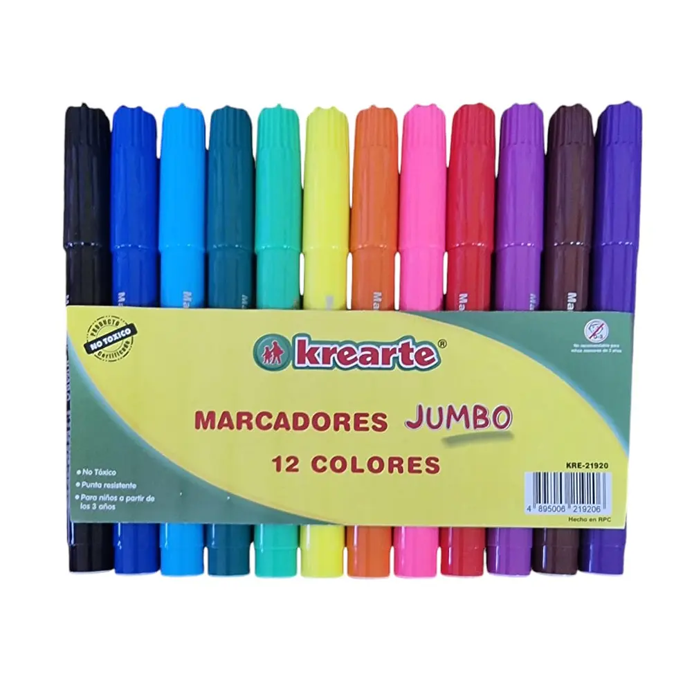 LAPICES SCRIPTO 12 COLORES JUMBO KREARTE