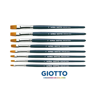 PINCEL PUNTA PLANA SERIE 600 GIOTTO- DIFERENTES GROSORES
