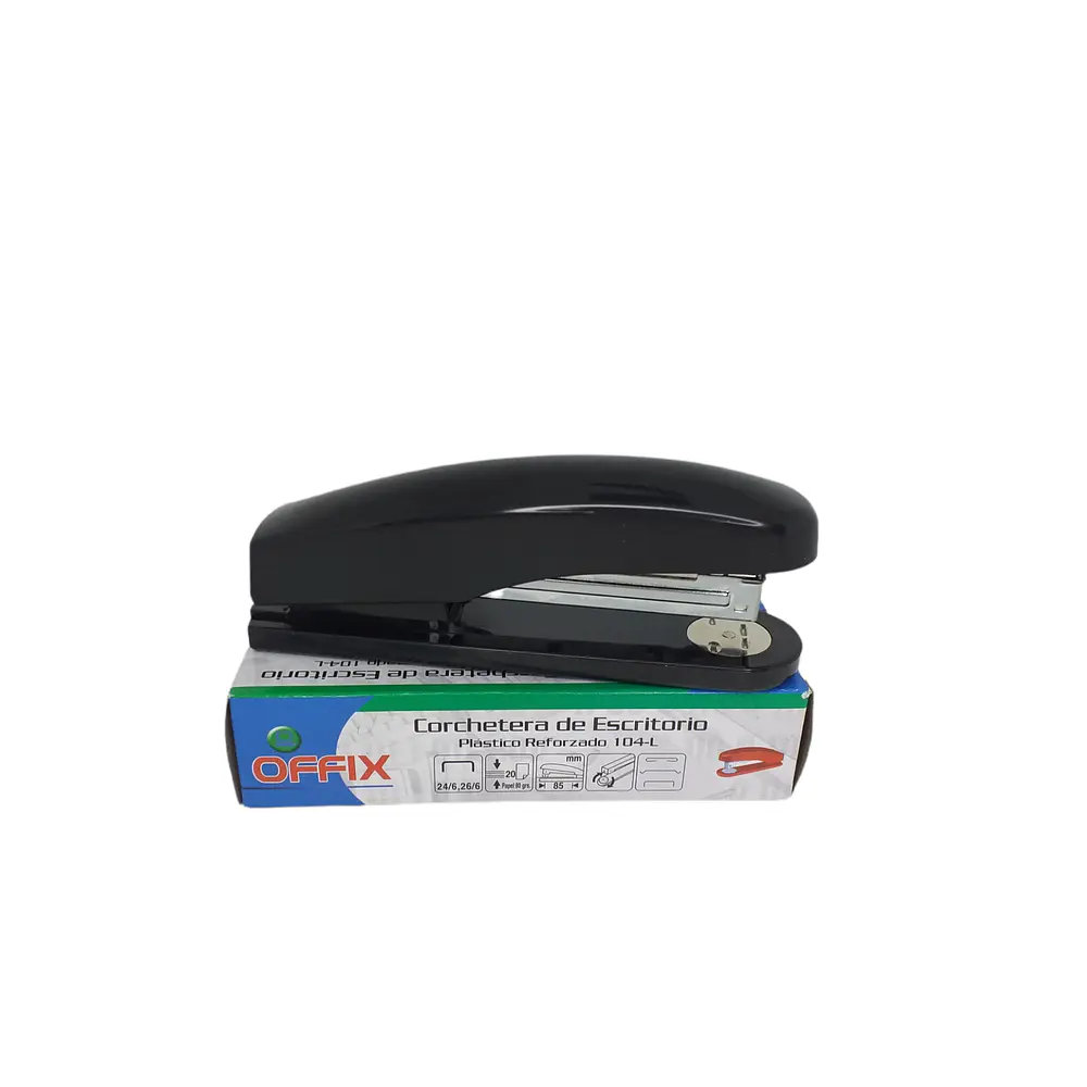 CORCHETERA PLASTICA 104L NEGRA 26/6 LARGA  OFFIX