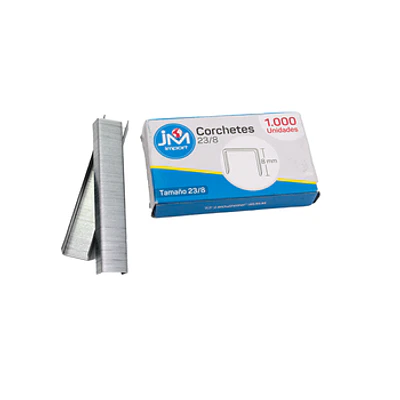 CORCHETES 23/8 POR 1000 UNIDADES 40 HOJAS. JM IMPORT