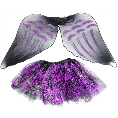  TUTU Y ALAS LILA HALLOWEEN