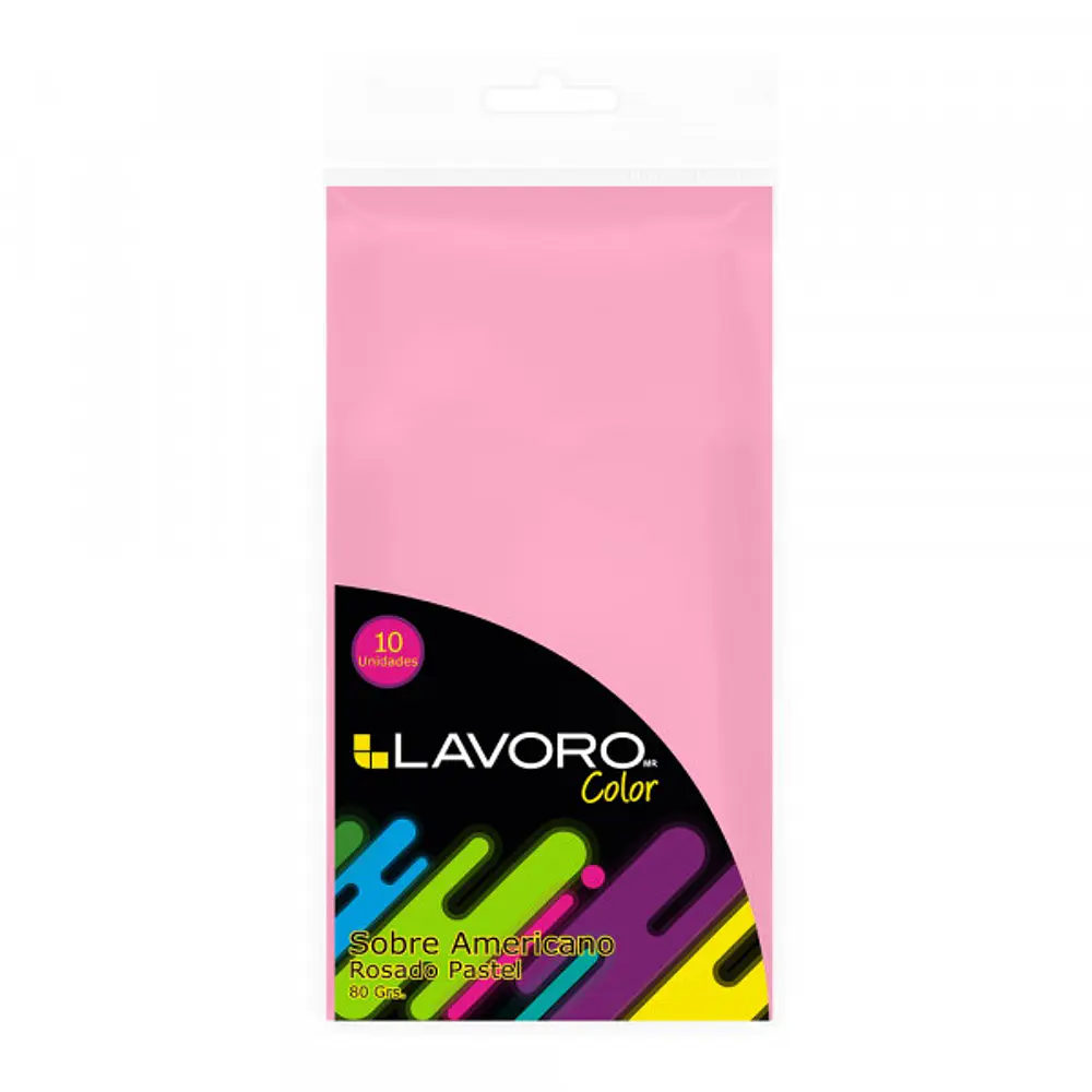 SOBRE AMERICANO 80G. PASTEL LAVORO