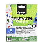 MARCADORES DE TELA 12 COLORES