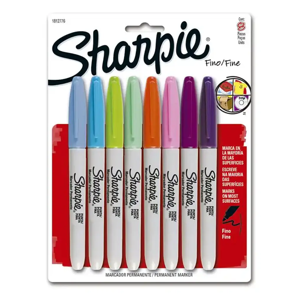 MARCADORES FINO SHARPIE  FASHION POR  8