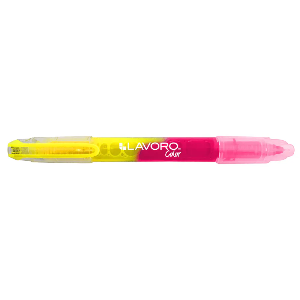 DESTACADOR BICOLOR AMARILLO/ROSADO